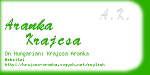aranka krajcsa business card